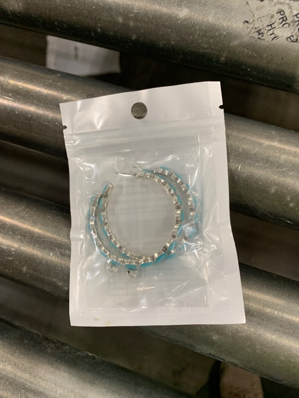 Photo 1 of 1 Pair Silver Earrings with Turquoise Oval, Elegance Dangling Earrings for Women, Ideal for Daily Wear and Special Events, Fashion and Stylish Jewelry Accessory