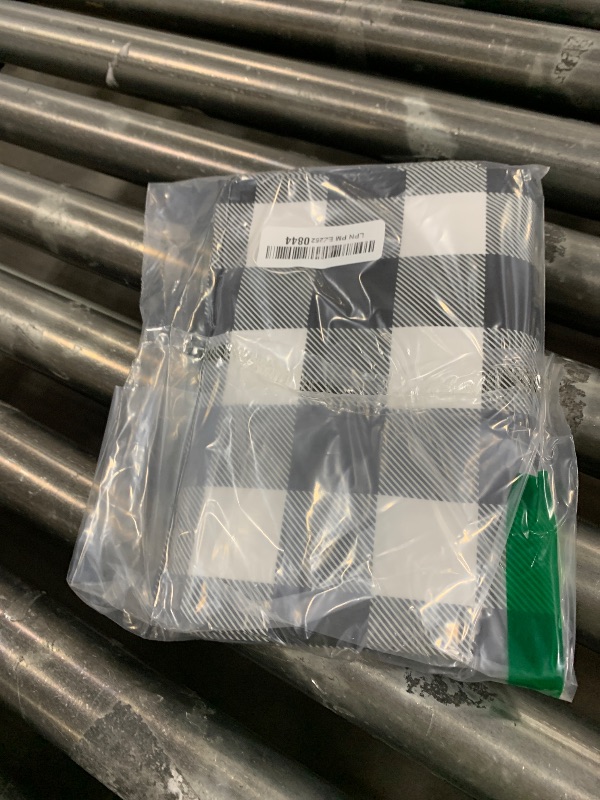 Photo 1 of Smiry Picnic Table Cloth 1 Pack, Waterproof Elastic Fitted Tablecloths for 6FT Rectangle Tables, Washable Polyester Buffalo Plaid Tablecloth for Camping, Dining & Outdoor (Black & White, 30" x 72")