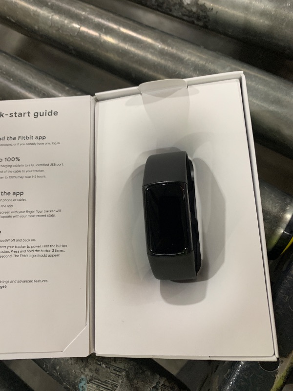 Photo 1 of Fitbit Charge 6 Fitness Tracker with Google apps, Heart Rate on Exercise Equipment, 6-Months Premium Membership Included, GPS, Health Tools and More, Obsidian/Black, One Size (S & L Bands Included)