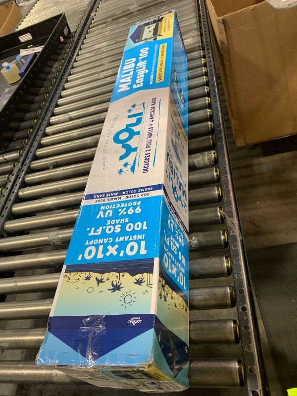 Photo 1 of Yoli Malibu EasyLift 100 10' x 10' Straight Leg Instant Canopy Value Pack
