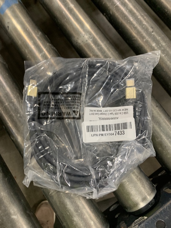 Photo 1 of 100W USB C to USB C Cable 20FT, Type-C Extra-Long 5A Fast Charging Cable, Compatible with iPhone 16/15 Series, Samsung Galaxy S25 S24 S23, MacBook Pro, iPad Air/Pro, Carplay