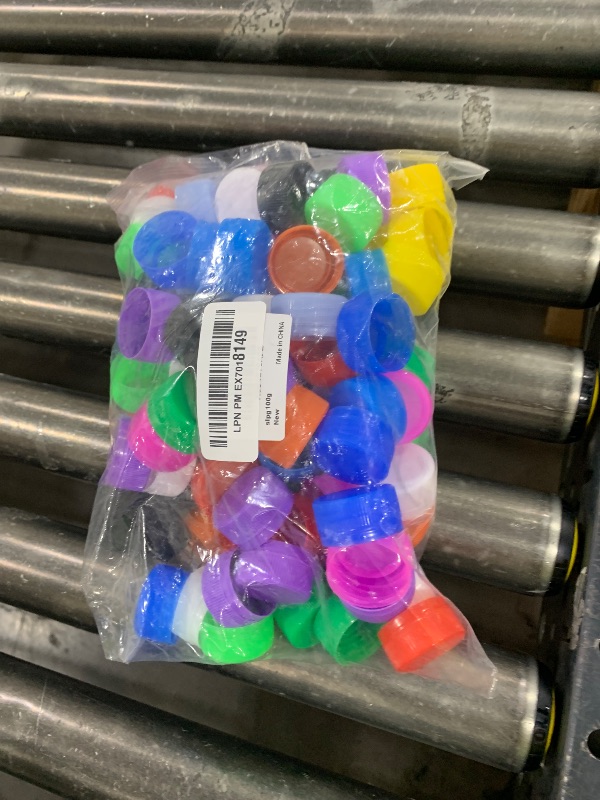 Photo 1 of Awgusu Pack of 100 Assorted Colors Plastic Bottle Caps for DIY Craft Scrapbook