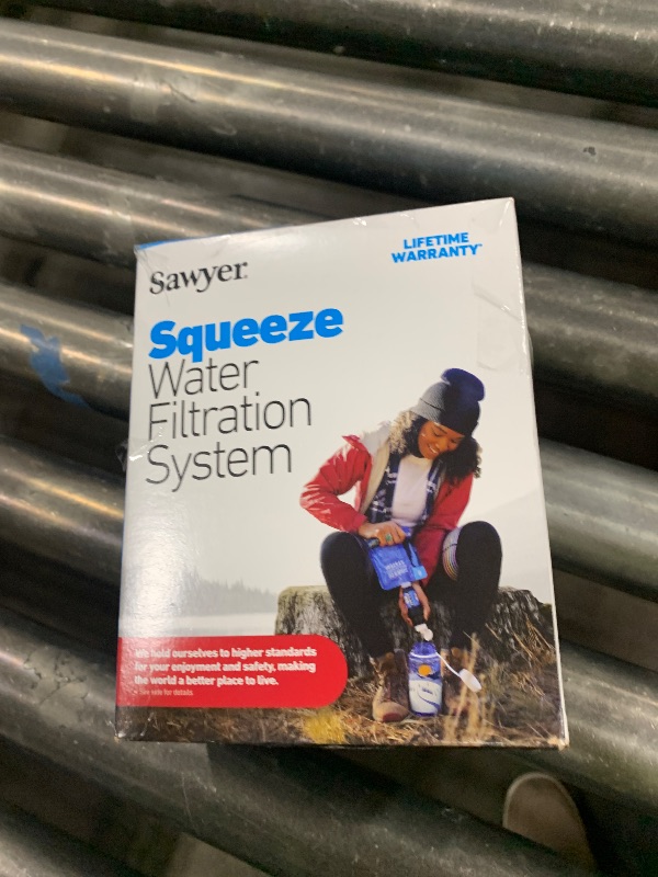 Photo 1 of Sawyer Products SP129 Squeeze Water Filtration System w/ Two 32-Oz Squeeze Pouches, Straw, and Hydration Pack Adapter