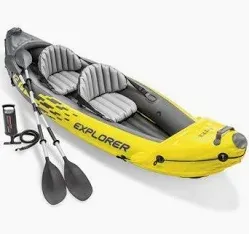 Photo 1 of Intex Explorer K2 Inflatable Kayak with 2 Aluminum Oars and Pump - 2-Person