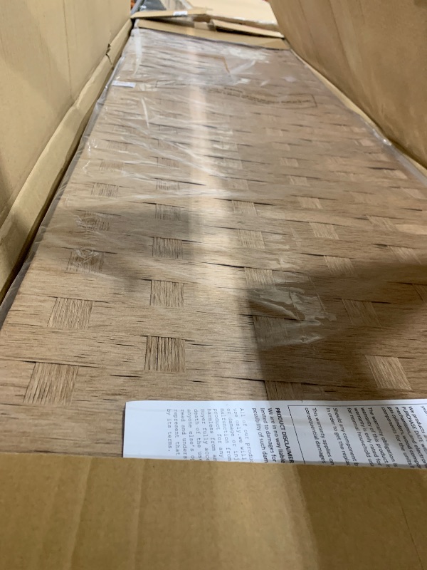 Photo 1 of Wood Mesh Woven Design 4 Panel Folding Wooden Screen Room Divider