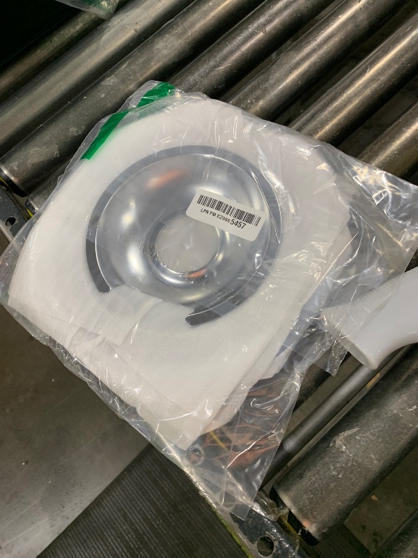 Photo 1 of Burner Drip Pans 2 Large 8'' WB32X10013 & 2 Small 6'' WB32X10012 Chrome Drip Pan Set Fit for GE Hotpoint Electric Stove Top - Include 2 Pcs 6'' Drip Pan/Ring and 2 Pcs 8'' Drip Pan/Ring by AMI PARTS