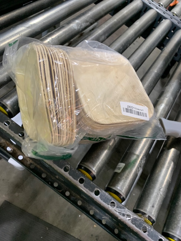 Photo 1 of ECOLipak 6 Inch Compostable Palm Leaf Plate Like Bamboo Plate, 50 Pack Disposable Biodegradable Plates Suitable for Party, Dinner