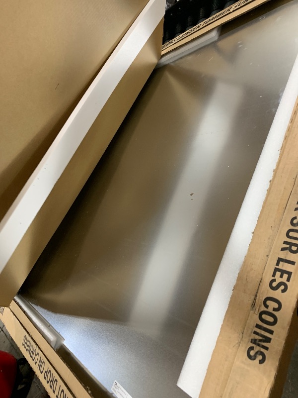 Photo 1 of Quartet Whiteboard, Glass Dry Erase Board, Magnetic, 6' x 4', Infinity Frameless Mounting, White Surface, Accessory Tray, 1 Dry Erase Marker and 2 Glass Board Magnets (G7248W)