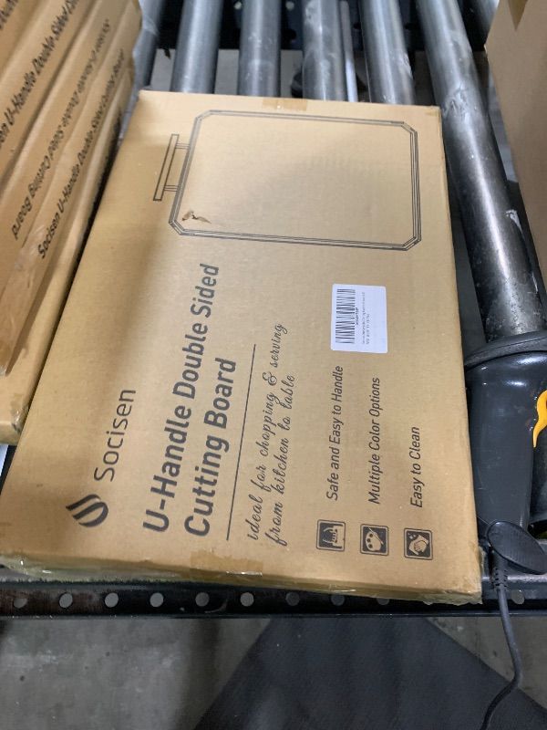 Photo 1 of Socisen Stainless Steel Cutting Board, Non Toxic Cutting Board for Kitchen, Double Sided Chopping board Stainless Steel/Wheat Straw PP Large Chopping Meat/Vegetables 16 * 11 Inch Easy to Clean