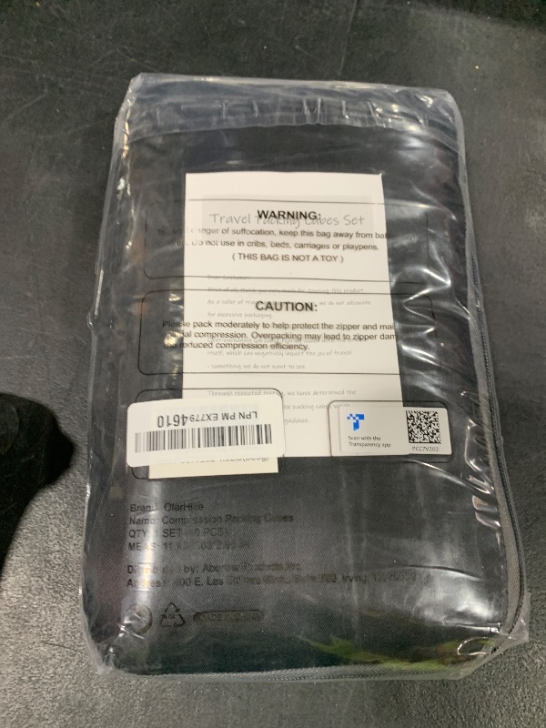 Photo 1 of 10 Set Compression Packing Cubes for Travel Essentials,Compressible Expandable Packing Cubes for Suitcase,OlarHike Luggage Organizer Bags for Travel,Handy Helper for Organizing Clothes(Black)