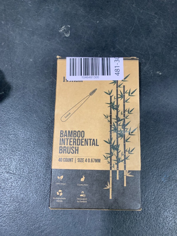 Photo 1 of Isshah Bamboo Interdental Brushes, Between Teeth Cleaner Deep Clean Brush, 40 Count, Size 4, Medium Gaps