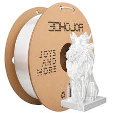 Photo 1 of 3DHoJor Silk PLA Filament 1.75mm, PLA Filament 1.75mm Silk Shiny 3D Printer Filament, 1kg Cardboard Spool (2.2lbs), Dimensional Accuracy +/- 0.03 mm, Fit Most FDM Printer WHITE 