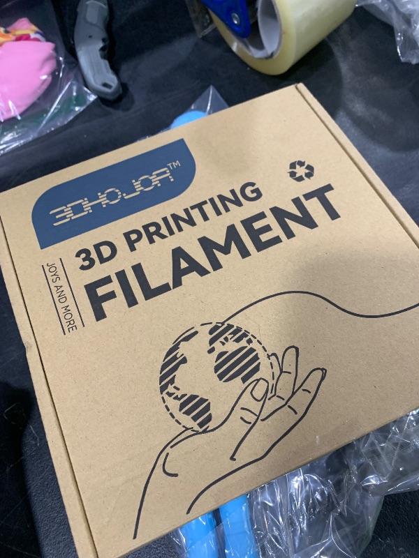 Photo 1 of 3DHoJor Silk PLA Filament 1.75mm, PLA Filament 1.75mm Silk Shiny 3D Printer Filament, 1kg Cardboard Spool (2.2lbs), Dimensional Accuracy +/- 0.03 mm, Fit Most FDM Printer WHITE 