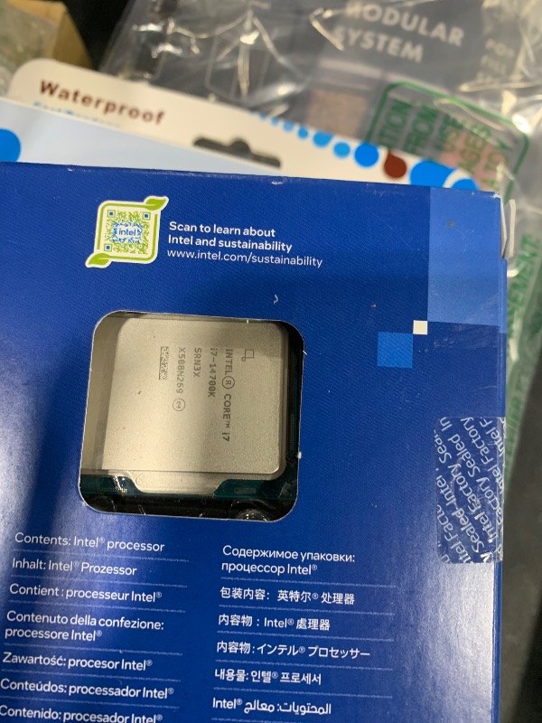 Photo 1 of Intel® Core™ i7-14700K Desktop Processor 20 cores (8 P-cores + 12 E-cores) up to 5.6 GHz