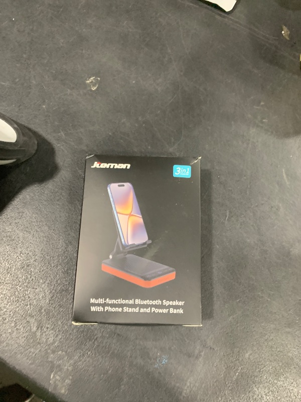 Photo 1 of JTEMAN Bluetooth Speaker Phone Stand with Power Bank,Portable Foldable Charging Speaker Stand,Birthday Gifts for Men and Women Tech Gadgets