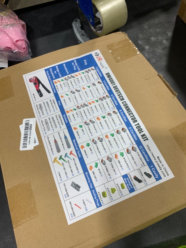 Photo 1 of JRready DW4001 531PCS Deutsch Connector Kit with New Turret Deutsch Crimp Tool - DT/DTM/DTP/DTHD Connectors with Size 12/16/20 Solid Contacts (12-22AWG) for Automotive, Industrial, Marine Wiring