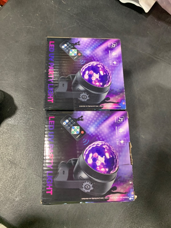 Photo 1 of Litake UV Black Lights for Glow Party, 6W LED Disco Ball Strobe Lights for Dark Party Supplies, Sound Activated with Remote Control, Dj Light for Halloween Xmas Birthday Party Home Decorations, 2 Pack