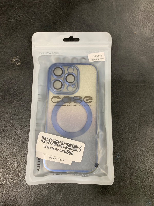 Photo 1 of Misscase for iPhone 16 Pro Magnetic Glitter Case Compatible with MagSafe,Camera Lens Protector Full Protection Elegant Anti-Scratch Dust-Proof Net Case Cover for iPhone 16 Pro Blue