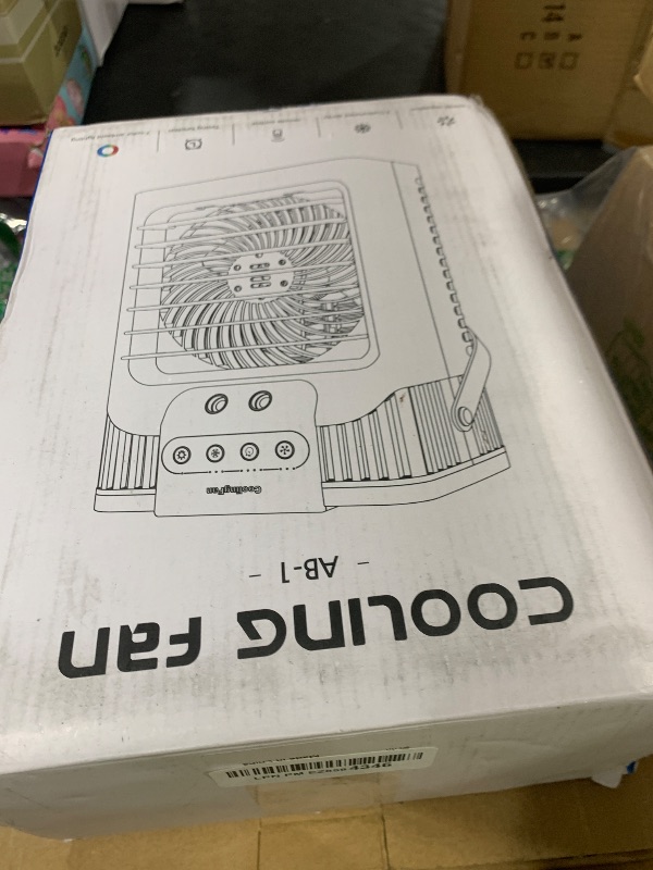Photo 1 of Portable Air Conditioners,4-in-1 Evaporative Air Cooler with 3 Speeds, 3 Modes & 7 LED Light Cooling Fan with Remote, 2-8H Timer, 1200ML Personal Mini Air Conditioner for Bedroom and Office