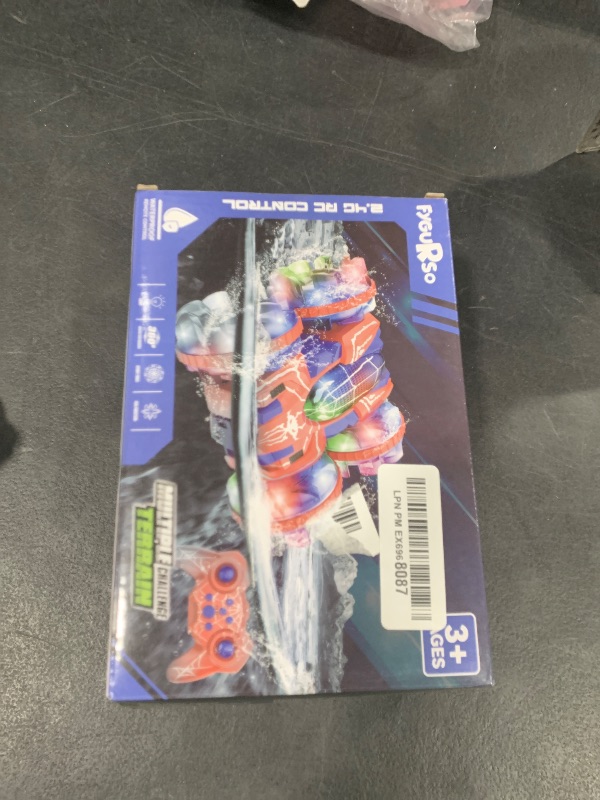Photo 1 of fygurso Waterproof Remote Control Car?4WD Amphibious 2.4 GHz RC Car Remote Control Boat?360°Rotation RC Stunt with LED Lights?Boys Girls Gifts All Terrain Water Beach Pool Toy