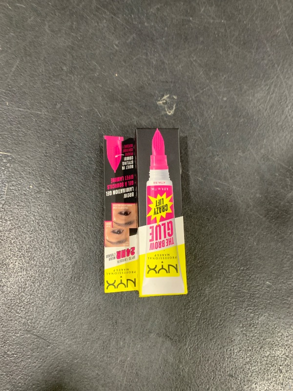 Photo 1 of NYX PROFESSIONAL MAKEUP The Brow Glue Crazy Lift, Brow Lamination Gel with 16HR Strong Hold & Built-In Styling Comb - Clear Eyebrow Gel