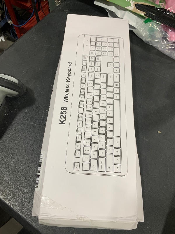 Photo 1 of EDJO Wireless Keyboard, 2.4G Full-Sized Cordless USB Silent Computer Keyboard, Ergonomic Tilt Angle, Sleep Mode, Long Battery Life, for Windows, Mac OS Laptop/PC/Desktop/Notebook