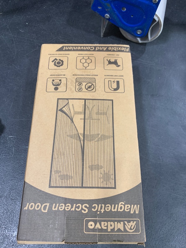 Photo 1 of Mesh Screen with Magnetic Closure-Keeps Bugs Out Let Breeze in, Heavy Duty - Pet and Kid Friendly, Works with Front, Sliding Doors (38 x 82 Inch)