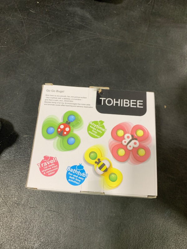 Photo 1 of 3PCS Suction Cup Spinner Toys for 1 2 Year Old Boys Spinning Toys Baby Toys 12-18 Months Sensory Toys for Toddlers 1-3 Easter Basket Stuffers Gifts for 1 Year Old Girls