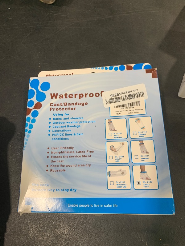 Photo 1 of 100% Waterproof Foot Cast Cover Wound Protector for Shower Bath, Watertight Cast Bag Covers for Broken Surgery Foot, Wound and Burns - Reusable [2025 Upgrade]