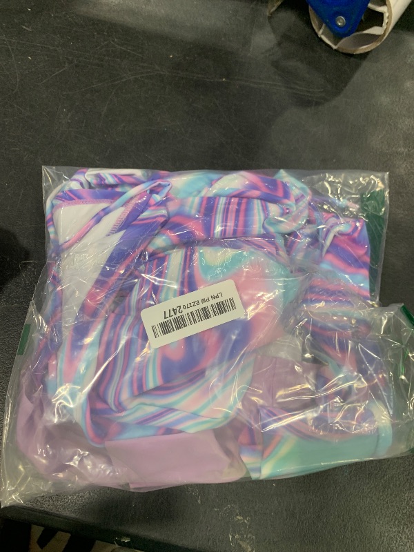 Photo 1 of Vogseek Size 10-12 Purple Blue Long Sleeve Bathing Suits Girls 11-12 Year Old Swimsuits with Cover-ups Skirts Teen Girls' 2 pc Matching Shirts Rash Guard Swim Shirts Sets for Sporty Vacation