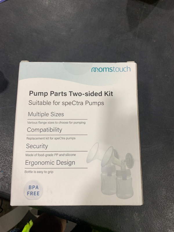 Photo 1 of Momstouch Pump Parts Compatible with Spectra S1/S2/9 Plus, Not Original Accessories, Full Set Replacements Include 21mm Flange, Duckbill Valve, Backflow Protector, Tubing and Bottle