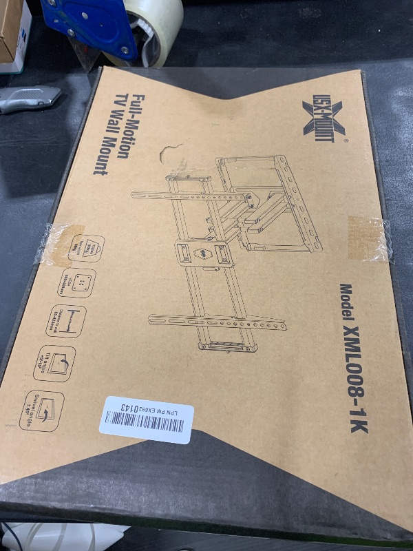 Photo 1 of USX Mount Full Motion TV Wall Mount for Most 42-86 inch Flat Screen/LED/4K, TV Mount Bracket Dual Swivel Articulating Tilt 6 Arms, Fits 8” 12” 16" Wood Studs,Max VESA 600x400mm, Holds up to 132lbs