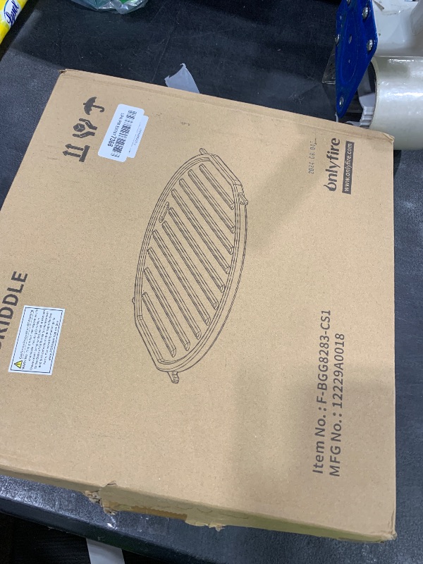 Photo 1 of Onlyfire Gourmet BBQ System Sear Griddle Replacement, Reversible Cast Iron Griddle for 22" Weber Kettle Grills Weber Spirit II &Genesis II GS4 System