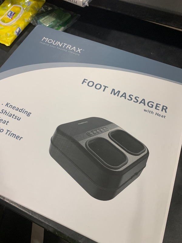 Photo 1 of MOUNTRAX Shiatsu Foot Massager with Heat, Deep Kneading Foot Massager for Plantar Fasciitis, Neuropathy, Improve Circulation and Pain Relief – DIY Customizable Design Foot Massage with Drawing Pen