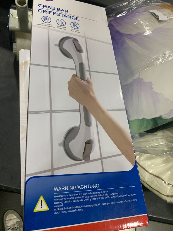 Photo 1 of TAILI Grab Bars for Bathtubs and Showers 2 Pack Suction Grab Bar, Heavy Duty Shower Handle Removable Bath Handrails for Seniors and Elderly, Bathroom Safety Grip No Drilling Waterproof,Grey