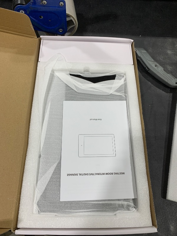 Photo 1 of PoE Texas 10" Touchscreen Meeting Room Scheduler Tablet with Highly Visible LED Ring - Plug & Play PoE Office Conference Room Scheduler - Digital Display Syncs with Existing Business Calendar