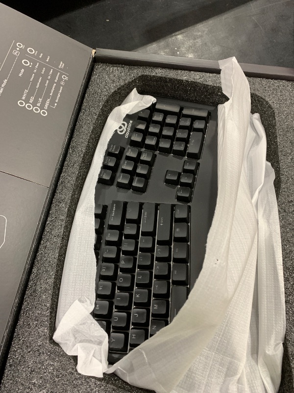 Photo 1 of Cloud Nine C989 Ergonomic Mechanical Keyboard for PC - Kailh Linear Red Switches - RGB Light Up LED Backlit with USB - Ergo Split Key Board with Macro