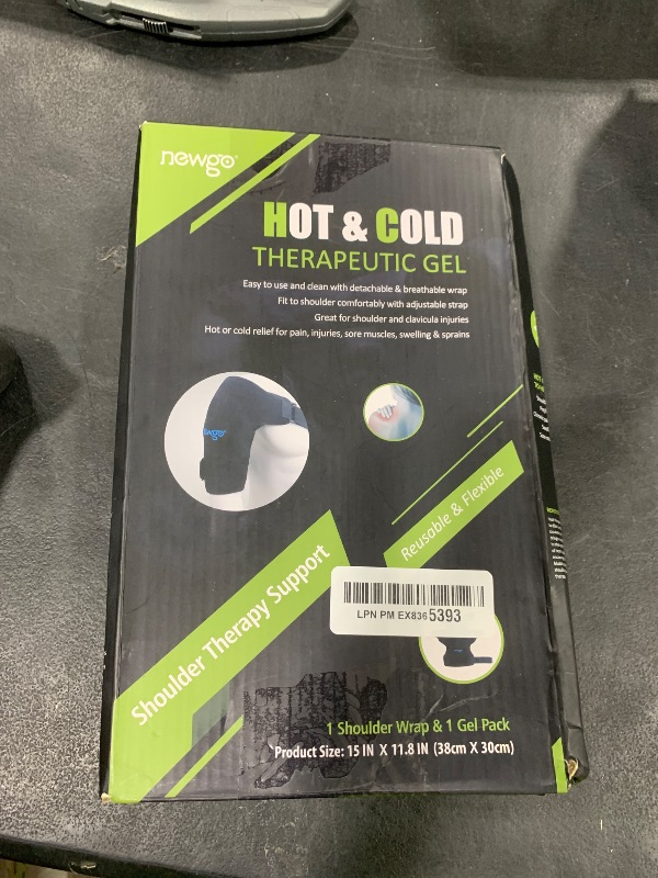 Photo 1 of NEWGO Shoulder Ice Pack Wrap for Rotator Cuff Cold Therapy, Gel Ice Pack for Injuries Reusable Cold Pack for Shoulder Swelling Discomfort after Surgery, Medium(Washable Sleeve)