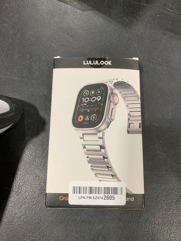 Photo 1 of LULULOOK Luxury Band for Apple Watch Ultra 2/Ultra, Grade 4 Pure Titanium Band for iWatch 49MM with Magnetic Buckle, Super DLC Scratch Resistant - Size & Color Match Titanium Bracelet for Men