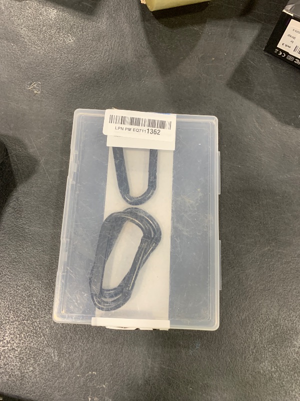 Photo 1 of Heavy Duty Carabiner Clip, Steel Carabiners 1100lbs 3" D Shaped Spring Hook Small Clips for Hammocks, Hiking, Keychains, Outdoors and Gym, Dog Leash and Key Ring (10PCS 3'' Clips)