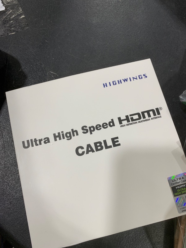 Photo 1 of Highwings 8K 10K 4K HDMI Cable 48Gbps 6.6FT/2M, Certified Ultra High Speed HDMI Cable Braided Cord-4K@120Hz 8K@60Hz, DTS:X, HDCP 2.2 & 2.3, HDR 10 Compatible with Roku TV/PS5/HDTV/Blu-ray