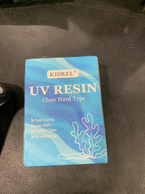 Photo 1 of KISREL UV Resin 500g-Upgraded UV Resin Kit, Hard Type Crystal Clear Ultraviolet Curing UV Epoxy Resin for Craft Jewelry Making