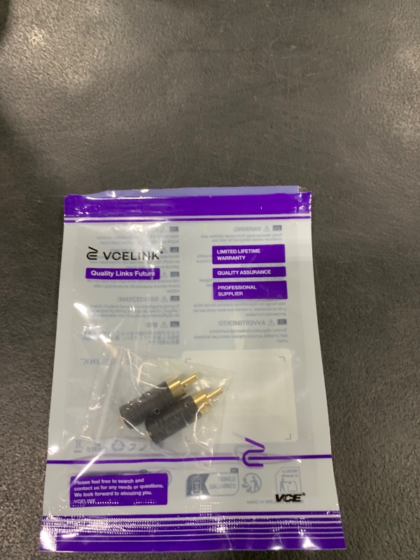 Photo 1 of VCE 2-Pack Gold Plated 3.5mm 1/8 inch Female Mono Jack to RCA Male Adapter