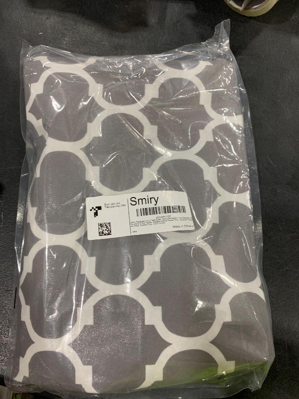 Photo 1 of Smiry Rectangle Picnic Table Cover, Waterproof Elastic Fitted Camping Tablecloths for 6 Foot Tables, Wipeable Flannel Backed Vinyl Tablecloth Protector for Indoor, Outdoor (Grey, 30x72 Inches)