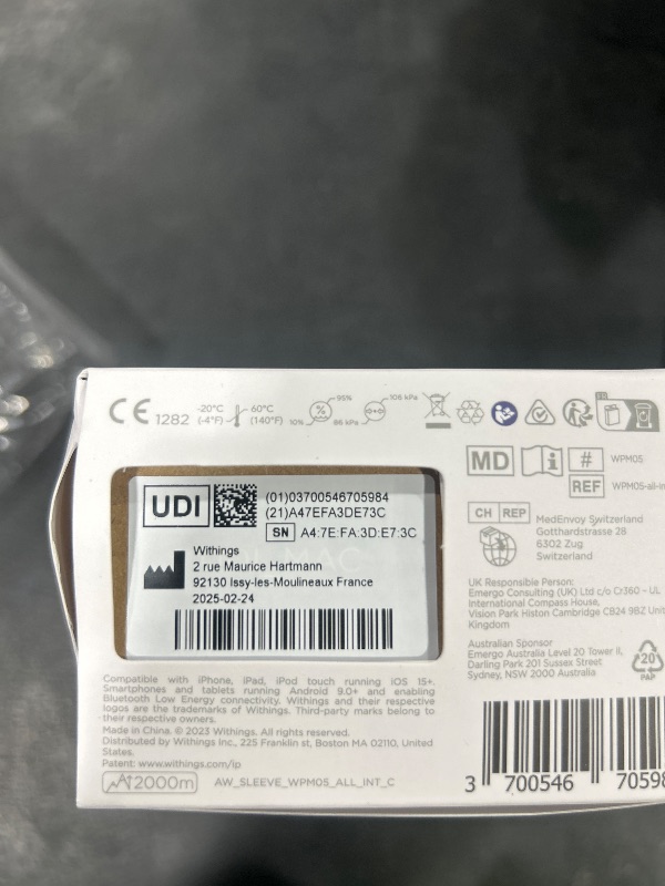 Photo 1 of Withings BPM Connect - Digital Blood Pressure Cuff & Heart Rate Monitor - Blood Pressure Machine Arm Cuff, FDA Cleared, FSA/HSA Eligible, IOS & Android