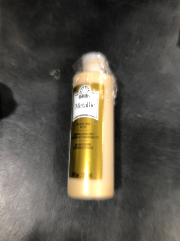 Photo 1 of FolkArt Acrylic Paint in Assorted Colors (8 oz), , Pure Gold