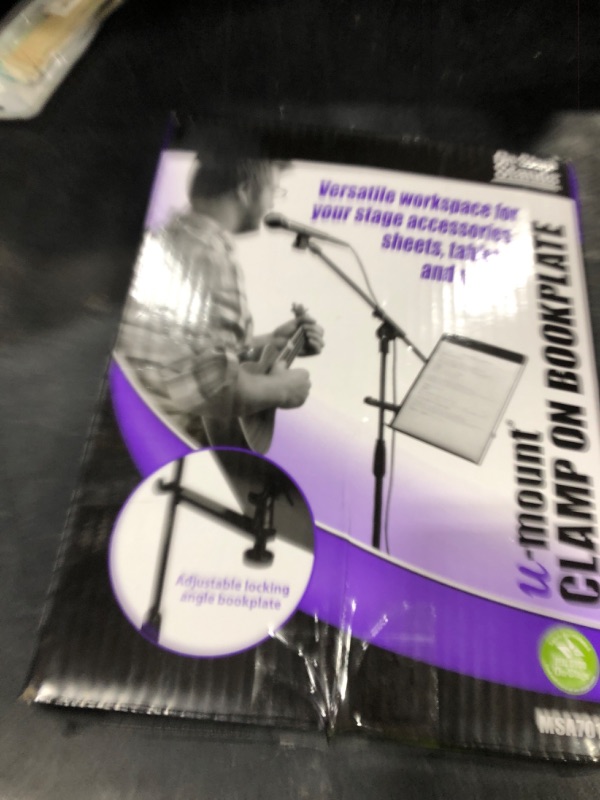 Photo 1 of OnStage On-Stage MSA7011 U-Mount Clamp-On Bookplate