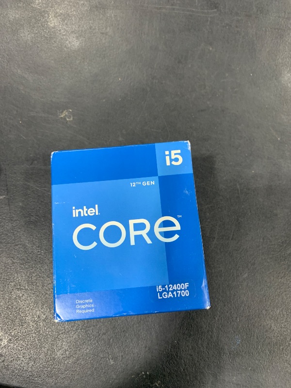 Photo 1 of Intel® Core™ i5-12400F 12th Generation Desktop Processor (Base Clock: 2.5GHz, 6 Cores, LGA1700, RAM DDR4 and DDR5 up to 128GB)