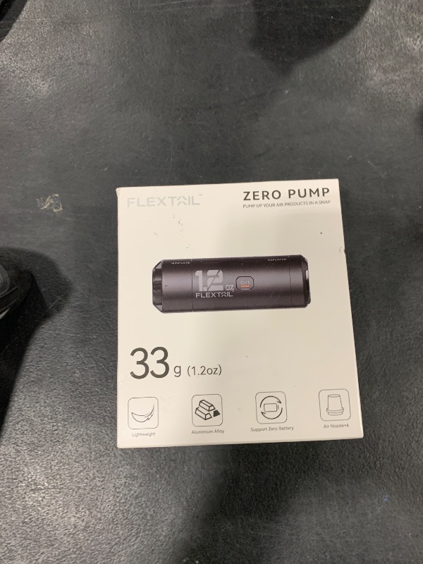 Photo 1 of FLEXTAILGEAR Zero Pump Air Pump for Inflatables, 1.2 oz Ultra-Mini Electric air Pump Portable Air Mattress Pump, Rechargeable Air Pump for Pool Floats Air Bed Air Mattress