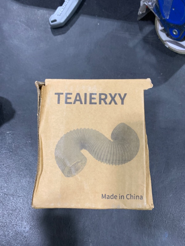 Photo 1 of TEAIERXY 4 Inch 8FT Dryer Vent Hose,Flexible Insulated Air Ducting,Vent Hose PVC Aluminum Foil with 2 Clamps for HVAC Ventilation(Grey)